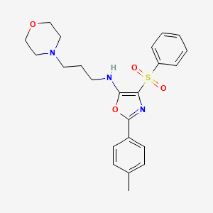 N-(3-morpholinopropyl)-4-(phenylsulfonyl)-2-(p-tolyl)oxazol-5-amine