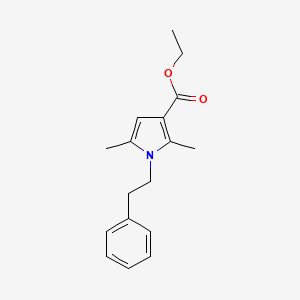 molecular formula C17H21NO2 B2777397 ethyl 2,5-dimethyl-1-phenethyl-1H-pyrrole-3-carboxylate CAS No. 488100-58-9