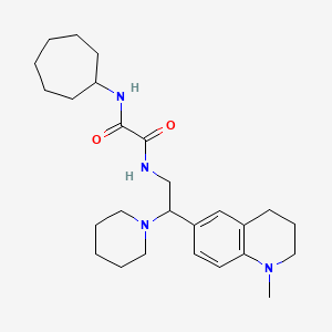 N-cycloheptyl-N'-[2-(1-methyl-1,2,3,4-tetrahydroquinolin-6-yl)-2-piperidin-1-ylethyl]ethanediamide