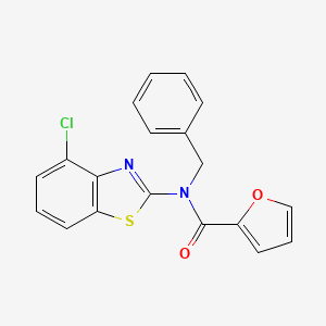 molecular formula C19H13ClN2O2S B2777411 N-benzyl-N-(4-chlorobenzo[d]thiazol-2-yl)furan-2-carboxamide CAS No. 899734-74-8