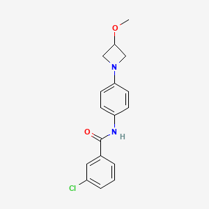 molecular formula C17H17ClN2O2 B2777413 3-氯-N-(4-(3-甲氧吖啶-1-基)苯基)苯甲酰胺 CAS No. 2034430-61-8