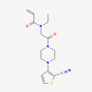 N-[2-[4-(2-Cyanothiophen-3-yl)piperazin-1-yl]-2-oxoethyl]-N-ethylprop-2-enamide