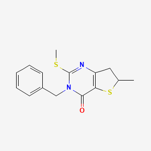 molecular formula C15H16N2OS2 B2777439 3-Benzyl-6-methyl-2-methylsulfanyl-6,7-dihydrothieno[3,2-d]pyrimidin-4-one CAS No. 702665-85-8
