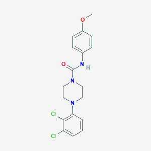 molecular formula C18H19Cl2N3O2 B277744 4-(2,3-dichlorophenyl)-N-(4-methoxyphenyl)-1-piperazinecarboxamide 