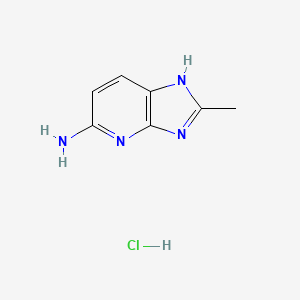 molecular formula C7H9ClN4 B2777442 2-Methyl-1H-imidazo[4,5-b]pyridin-5-amine;hydrochloride CAS No. 860258-70-4