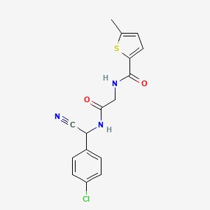 molecular formula C16H14ClN3O2S B2777447 N-[(4-chlorophenyl)(cyano)methyl]-2-[(5-methylthiophen-2-yl)formamido]acetamide CAS No. 1311871-80-3