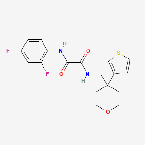 N1-(2,4-difluorophenyl)-N2-((4-(thiophen-3-yl)tetrahydro-2H-pyran-4-yl)methyl)oxalamide