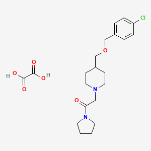 2-(4-(((4-Chlorobenzyl)oxy)methyl)piperidin-1-yl)-1-(pyrrolidin-1-yl)ethanone oxalate