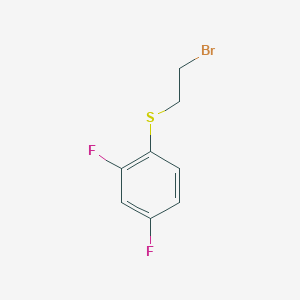 molecular formula C8H7BrF2S B2777453 1-[(2-Bromoethyl)sulfanyl]-2,4-difluorobenzene CAS No. 1097824-30-0
