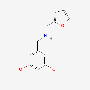 molecular formula C14H17NO3 B2777457 N-[(3,5-二甲氧基苯基)甲基]-1-(呋喃-2-基)甲胺 CAS No. 418790-10-0