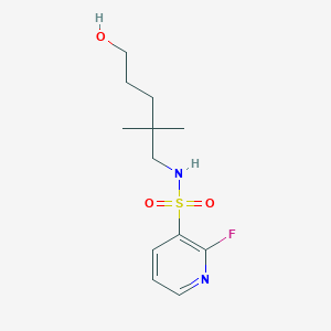 molecular formula C12H19FN2O3S B2777472 2-fluoro-N-(5-hydroxy-2,2-dimethylpentyl)pyridine-3-sulfonamide CAS No. 2094342-94-4