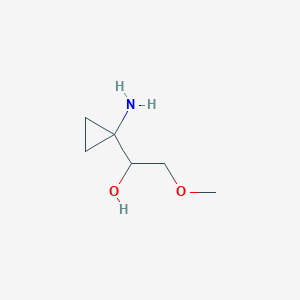 molecular formula C6H13NO2 B2777475 1-(1-Aminocyclopropyl)-2-methoxyethan-1-ol CAS No. 2103578-40-9