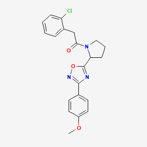 5-{1-[(2-Chlorophenyl)acetyl]pyrrolidin-2-yl}-3-(4-methoxyphenyl)-1,2,4-oxadiazole