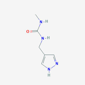 molecular formula C6H10N4O B2777482 3-methyl-1-[(1H-pyrazol-4-yl)methyl]urea CAS No. 1547156-50-2