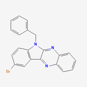 molecular formula C21H14BrN3 B2777484 6-苄基-9-溴-6H-吲哚并[2,3-b]喹喔啉 CAS No. 304003-27-8