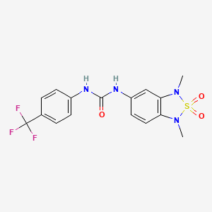 1-(1,3-Dimethyl-2,2-dioxido-1,3-dihydrobenzo[c][1,2,5]thiadiazol-5-yl)-3-(4-(trifluoromethyl)phenyl)urea