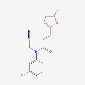 N-(Cyanomethyl)-N-(3-fluorophenyl)-3-(5-methylfuran-2-YL)propanamide