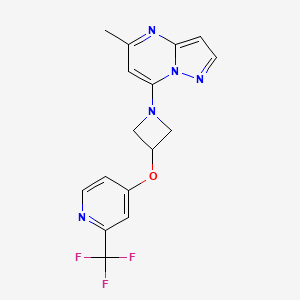 5-Methyl-7-[3-[2-(trifluoromethyl)pyridin-4-yl]oxyazetidin-1-yl]pyrazolo[1,5-a]pyrimidine