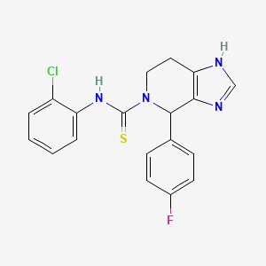 molecular formula C19H16ClFN4S B2777518 N-(2-氯苯基)-4-(4-氟苯基)-6,7-二氢-3H-咪唑并[4,5-c]吡啶-5(4H)-羧硫酰胺 CAS No. 847407-13-0