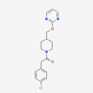 2-(4-Chlorophenyl)-1-[4-(pyrimidin-2-yloxymethyl)piperidin-1-yl]ethanone