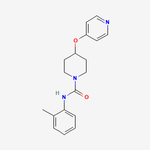 molecular formula C18H21N3O2 B2777520 4-(pyridin-4-yloxy)-N-(o-tolyl)piperidine-1-carboxamide CAS No. 2034315-39-2
