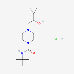 N-(tert-butyl)-4-(2-cyclopropyl-2-hydroxyethyl)piperazine-1-carboxamide hydrochloride