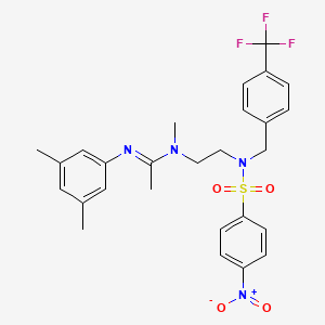 N'-(3,5-dimethylphenyl)-N-methyl-N-(2-{[(4-nitrophenyl)sulfonyl][4-(trifluoromethyl)benzyl]amino}ethyl)ethanimidamide