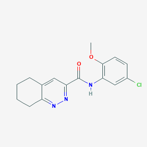molecular formula C16H16ClN3O2 B2777526 N-(5-Chloro-2-methoxyphenyl)-5,6,7,8-tetrahydrocinnoline-3-carboxamide CAS No. 2415463-45-3