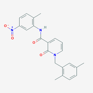 molecular formula C22H21N3O4 B2777531 1-(2,5-dimethylbenzyl)-N-(2-methyl-5-nitrophenyl)-2-oxo-1,2-dihydropyridine-3-carboxamide CAS No. 941952-73-4