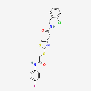 N-(2-chlorobenzyl)-2-(2-((2-((4-fluorophenyl)amino)-2-oxoethyl)thio)thiazol-4-yl)acetamide