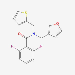 2,6-difluoro-N-(furan-3-ylmethyl)-N-(thiophen-2-ylmethyl)benzamide