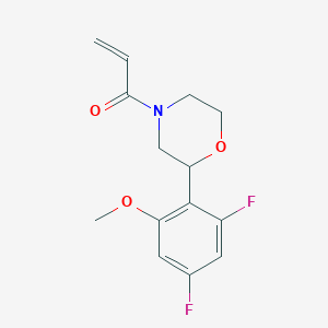 1-[2-(2,4-Difluoro-6-methoxyphenyl)morpholin-4-yl]prop-2-en-1-one