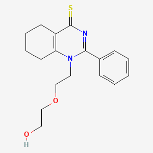 molecular formula C18H22N2O2S B2777584 1-(2-(2-hydroxyethoxy)ethyl)-2-phenyl-5,6,7,8-tetrahydroquinazoline-4(1H)-thione CAS No. 685551-24-0