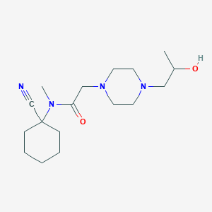 molecular formula C17H30N4O2 B2777585 N-(1-cyanocyclohexyl)-2-[4-(2-hydroxypropyl)piperazin-1-yl]-N-methylacetamide CAS No. 1311770-06-5