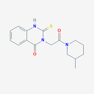 molecular formula C16H19N3O2S B2777587 3-[2-(3-methylpiperidin-1-yl)-2-oxoethyl]-2-sulfanylidene-1H-quinazolin-4-one CAS No. 422527-44-4
