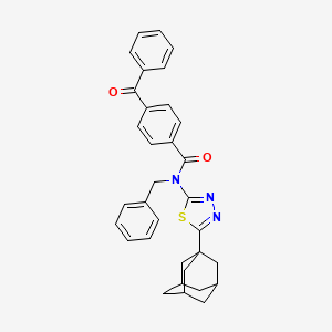 molecular formula C33H31N3O2S B2777589 N-[5-(1-adamantyl)-1,3,4-thiadiazol-2-yl]-4-benzoyl-N-benzylbenzamide CAS No. 392320-74-0