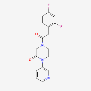 4-[2-(2,4-Difluorophenyl)acetyl]-1-(pyridin-3-yl)piperazin-2-one