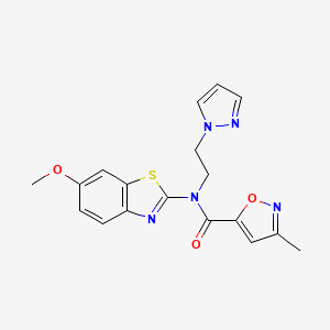 N-(2-(1H-pyrazol-1-yl)ethyl)-N-(6-methoxybenzo[d]thiazol-2-yl)-3-methylisoxazole-5-carboxamide