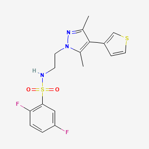 N-(2-(3,5-dimethyl-4-(thiophen-3-yl)-1H-pyrazol-1-yl)ethyl)-2,5-difluorobenzenesulfonamide