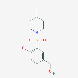 {4-Fluoro-3-[(4-methylpiperidin-1-yl)sulfonyl]phenyl}methanol