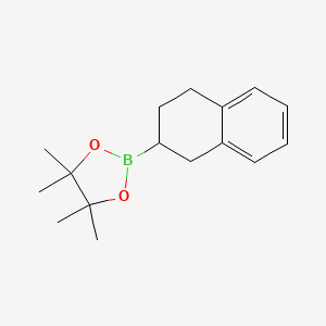 molecular formula C16H23BO2 B2777631 4,4,5,5-Tetramethyl-2-(1,2,3,4-tetrahydronaphthalen-2-yl)-1,3,2-dioxaborolane CAS No. 1130490-92-4