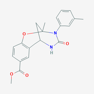 methyl 2-methyl-4-oxo-3-(m-tolyl)-3,4,5,6-tetrahydro-2H-2,6-methanobenzo[g][1,3,5]oxadiazocine-8-carboxylate