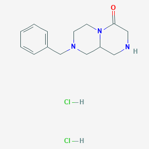 2-Benzyl-3,4,7,8,9,9a-hexahydro-1H-pyrazino[1,2-a]pyrazin-6-one;dihydrochloride