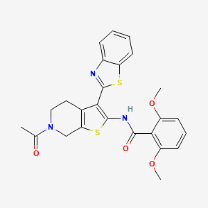 N-(6-acetyl-3-(benzo[d]thiazol-2-yl)-4,5,6,7-tetrahydrothieno[2,3-c]pyridin-2-yl)-2,6-dimethoxybenzamide