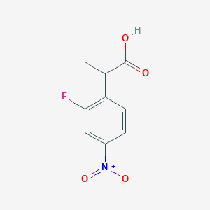 molecular formula C9H8FNO4 B2777652 2-(2-Fluoro-4-nitrophenyl)propanoic acid CAS No. 111196-84-0