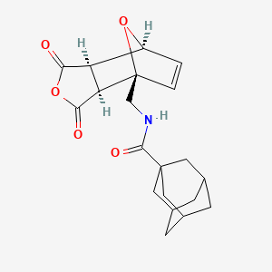 molecular formula C20H23NO5 B2777653 N-{[(1R,2S,6R,7S)-3,5-dioxo-4,10-dioxatricyclo[5.2.1.0^{2,6}]dec-8-en-1-yl]methyl}adamantane-1-carboxamide CAS No. 1418113-68-4
