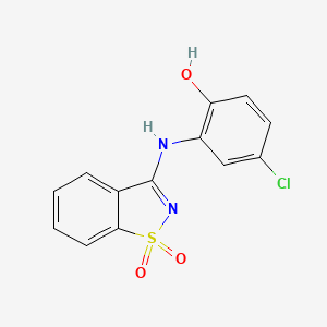 4-Chloro-2-[(1,1-dioxido-1,2-benzothiazol-3-yl)amino]phenol