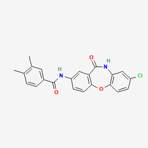 N-(8-chloro-11-oxo-10,11-dihydrodibenzo[b,f][1,4]oxazepin-2-yl)-3,4-dimethylbenzamide