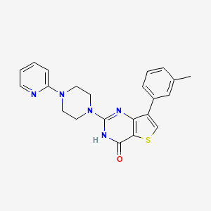 7-(3-methylphenyl)-2-(4-pyridin-2-ylpiperazin-1-yl)thieno[3,2-d]pyrimidin-4(3H)-one