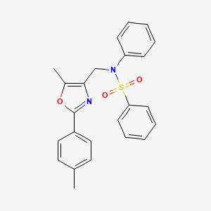 N-((5-methyl-2-(p-tolyl)oxazol-4-yl)methyl)-N-phenylbenzenesulfonamide